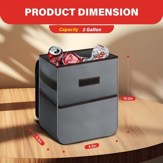 Foto 7 | Foto 7 | Bote De Basura Para Coche Healsmart De 7 6 L Con Tapa Y Bolsillos De Almacenamiento Color Gris - Venta Internacional.