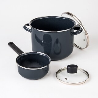 Foto 4 | Foto 4 | Batería De Cocina Cinsa Mega Óptima De Acero Vitrificado Negro Con Antiadherente 9 Piezas