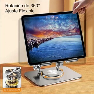 Foto 3 | Foto 3 | ''base De Soporte Ajustable Plegable Giratorio 360 Para Tablet Plata ''