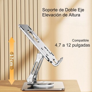Foto 5 | Foto 5 | ''base De Soporte Ajustable Plegable Giratorio 360 Para Tablet Plata ''