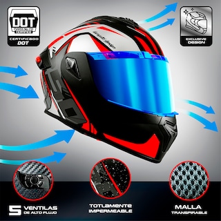 Foto 3 | Foto 3 | Casco Axs Tekken Rojo + Cámara Action Axs