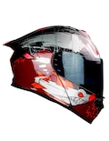 Casco Kov Thunder Racing Abatible Bomb Mica Humo Con Alerón
