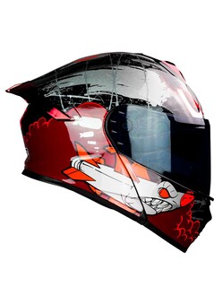 Foto 1 | Foto 1 | Casco Kov Thunder Racing Abatible Bomb Mica Humo Con Alerón