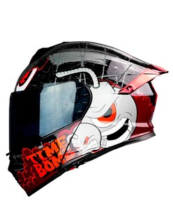 Foto 3 | Foto 3 | Casco Kov Thunder Racing Abatible Bomb Mica Humo Con Alerón