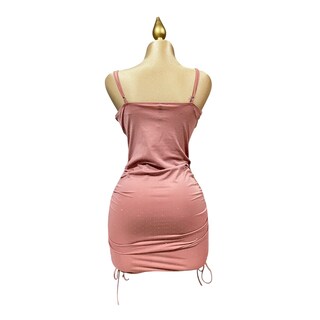 Foto 4 | Foto 4 | Vestido Cristales Pliegue Liso Color Rosa Palo Om