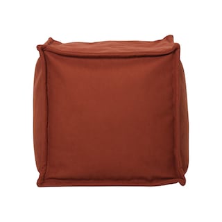 Foto 1 | Foto 1 | Taburete Cuadrado Terracota Tapizado Ilios Innova Diseño Minimalista Multifuncional Asiento O Reposa Pies