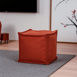 Foto 4 | Foto 4 | Taburete Cuadrado Terracota Tapizado Ilios Innova Diseño Minimalista Multifuncional Asiento O Reposa Pies