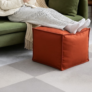 Foto 5 | Foto 5 | Taburete Cuadrado Terracota Tapizado Ilios Innova Diseño Minimalista Multifuncional Asiento O Reposa Pies