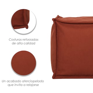 Foto 7 | Foto 7 | Taburete Cuadrado Terracota Tapizado Ilios Innova Diseño Minimalista Multifuncional Asiento O Reposa Pies