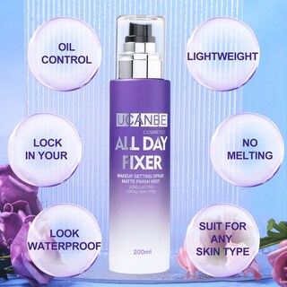 Foto 4 | Foto 4 | Spray Fijador De Maquillaje Ucanbe Acabado Mate 200 Ml Juego De 2 Piezas - Venta Internacional.