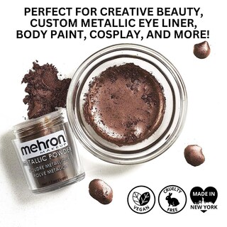 Foto 3 | Foto 3 | Maquillaje En Polvo Metálico Mehron Con Líquido Mezclador (bronce) - Venta Internacional.
