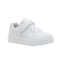 Tenis Escolar Charly  Para Niño Kids Casual Ajuste Contactel Blanco