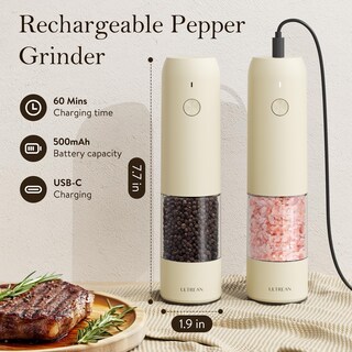 Foto 4 | Foto 4 | Juego De Molinillos De Sal Y Pimienta Ultrean Electric Recargable - Venta Internacional.