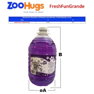 Foto 5 | Foto 5 | Shampoo Natural 5l Perros Gatos Zoohugs Mxzfr-003 3 Piezass Color Violeta