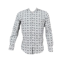 Camisa Slim Fit Flores Manga Larga Para Caballero Varanasi