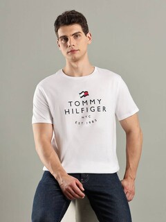 Foto 1 | Foto 1 | Playera Tommy Hilfiger Nyc Est.1985 Logo Basico Casual Color Blanco Para Hombre