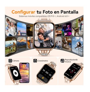 Foto 2 | Foto 2 | Reloj Smartwatch Belug Dorado