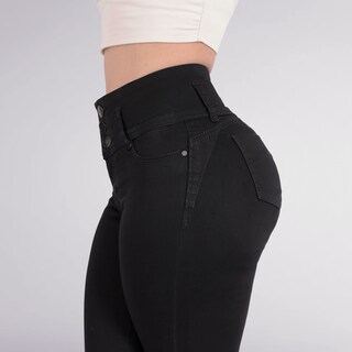 Foto 2 | Foto 2 | Jeans Negros Mujer Corte Colombiano Levanta Pompas Sea Brazil