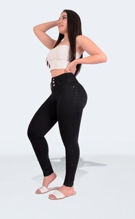 Foto 4 | Foto 4 | Jeans Negros Mujer Corte Colombiano Levanta Pompas Sea Brazil