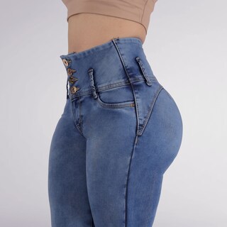 Foto 2 | Foto 2 | Jeans Con Faja Dama Levanta Pompa 3973/04 Sea Brazil