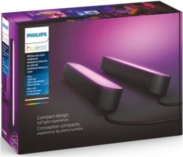 Foto 5 | Foto 6 | Kit Base De Barra De Luces Smart Play Philips Hue Paquete De 2 Negro - Venta Internacional.