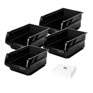 Foto 1 | Foto 1 | Gavetas De Plástico 21 X 14 X 10 Cm 4 Piezas Eo Safe Imports Esi-21507 Negro