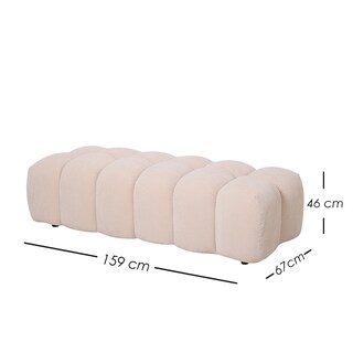 Foto 2 | Foto 2 | Taburete Tofu Beige de Ilios Innova Tapizado En Tela De Canna. Diseño Minimalista Ideal Para Sala Recámara O Recibidor