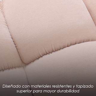 Foto 8 | Foto 8 | Taburete Tofu Beige de Ilios Innova Tapizado En Tela De Canna. Diseño Minimalista Ideal Para Sala  Recámara O Recibidor