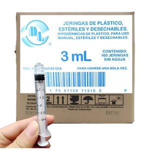 Foto 1 | Foto 1 | Jeringas De Plastico Dl 3 Ml Sin Aguja Caja Con 100 Pzas