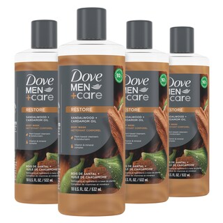 Foto 1 | Foto 1 | Gel De Baño Dove Men + Care Sándalo Y Aceite De Cardamomo 532 Ml Paquete De 4 - Venta Internacional.