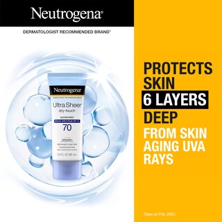 Foto 2 | Foto 2 | Loción De Protección Solar Neutrogena Ultra Sheer Dry-touch Spf 70 90 Ml - Venta Internacional.