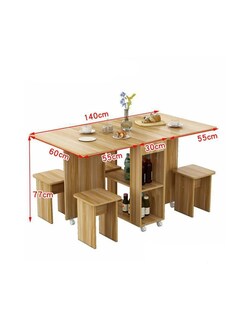 Foto 2 | Foto 2 | Mesa Plegable Moderna Comedor Minimalista Y 4 Taburetes