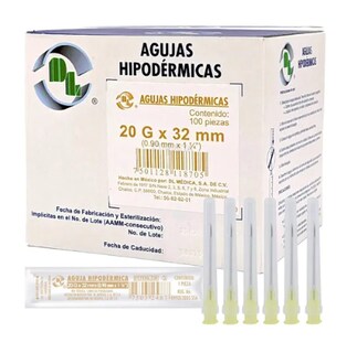 Foto 2 | Foto 2 | Agujas Hipodermicas Calibre 20gx32 Mm