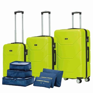 Foto 1 | Foto 1 | Set De 3 Maletas Con Organizadores Sun Coast Dubai Abs De 20'' 24'' Y 28'' Color Verde Limón