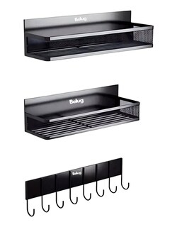 Foto 1 | Foto 1 | ''especiero 3 Niveles Estante Organizador Cocina Multiusos Negro ''