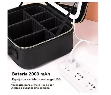 Foto 3 | Foto 3 | Maletin Estuche De Maquillaje Con Espejo Y Luz Led 3 Modos