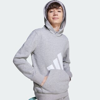 Foto 6 | Foto 6 | Sudadera Con Gorro Essentials Niños Adidas Gris Niños