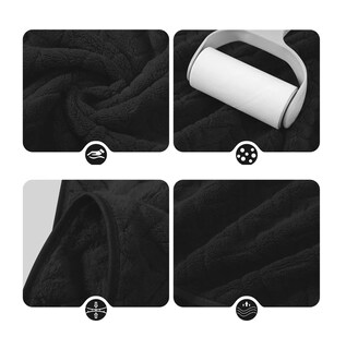 Foto 4 | Foto 4 | 2 Pcs Juego De Toallas De Baño Completo Grande Negras