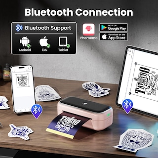 Foto 5 | Foto 5 | Impresora De Plantillas Para Tatuajes Phomemo Tp31 Mini Con 30 Hojas De Transferencia - Venta Internacional.