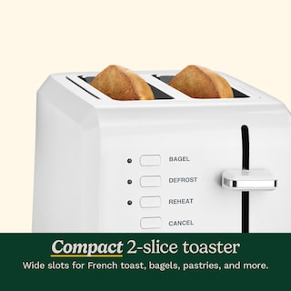 Foto 4 | Foto 4 | Tostadora Cuisinart Compacta De 2 Rebanadas Blanca Cpt-122 - Venta Internacional.