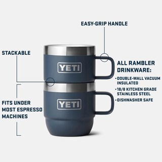 Foto 2 | Foto 2 | Taza Yeti Rambler De Acero Inoxidable Con Aislamiento Al Vacío 180 Ml Paquete De 2 Unidades - Venta Internacional.