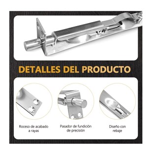 Foto 2 | Foto 2 | 4 Pzs Pasador Deslizante De Embutir Cerradura Oculta Color Plata