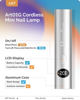 Foto 2 | Foto 2 | Lámpara De Uñas Uv Melodysusie Art01g Inalámbrica Recargable Plateada - Venta Internacional.