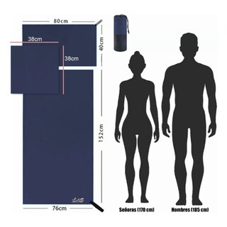 Foto 2 | Foto 2 | Toalla Baño Lab.g Camping De Microfibra De Secado Rápido Azul Marino