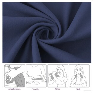 Foto 5 | Foto 5 | Toalla Baño Lab.g Camping De Microfibra De Secado Rápido Azul Marino