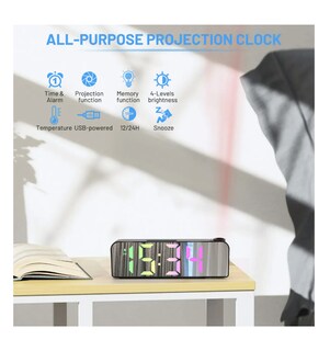 Foto 3 | Foto 3 | Reloj Despertador De Proyección De Escritorio Led Colorido