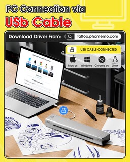 Foto 4 | Foto 4 | Impresora De Plantillas De Tatuajes Phomemo M08f Bluetooth Silver - Venta Internacional.