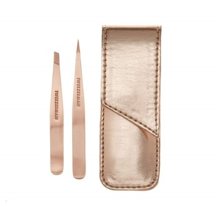 Foto 1 | Foto 1 | Juego De Pinzas Tweezerman En Oro Rosa Con Punta Pequeña E Inclinada - Venta Internacional.