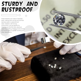 Foto 2 | Foto 2 | Pinzas Honoson De Acero Inoxidable Con Punta Serrada Curva X10 - Venta Internacional.