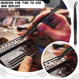 Foto 6 | Foto 6 | Pinzas Honoson De Acero Inoxidable Con Punta Serrada Curva X10 - Venta Internacional.